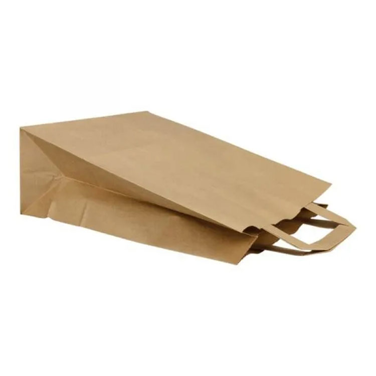 Kraft Paper Bag with Flat Paper Handle